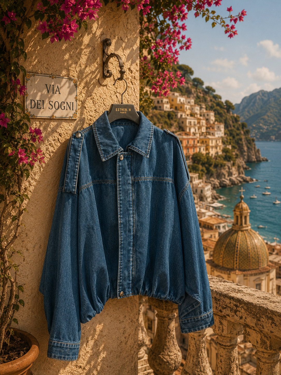 Veste jean Lucia effet ballon