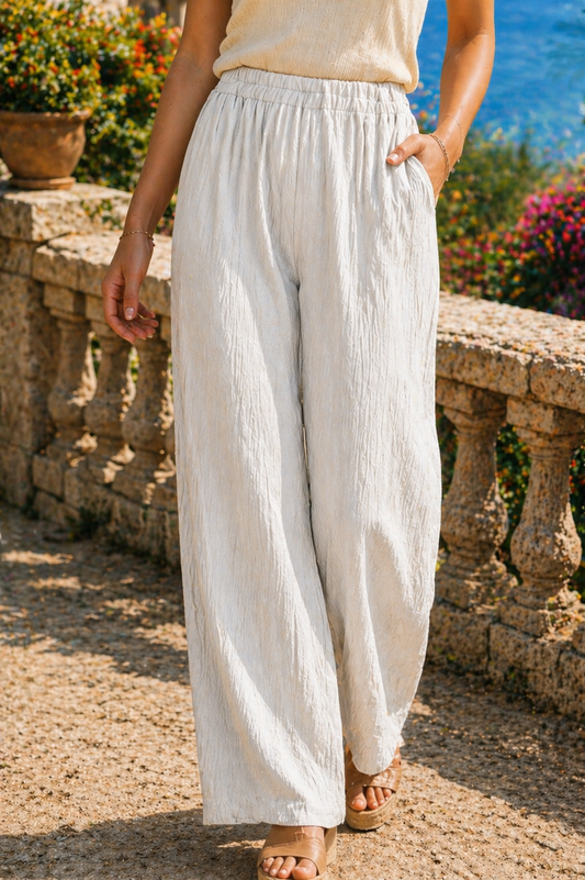 Pantalon fluide Laura écru