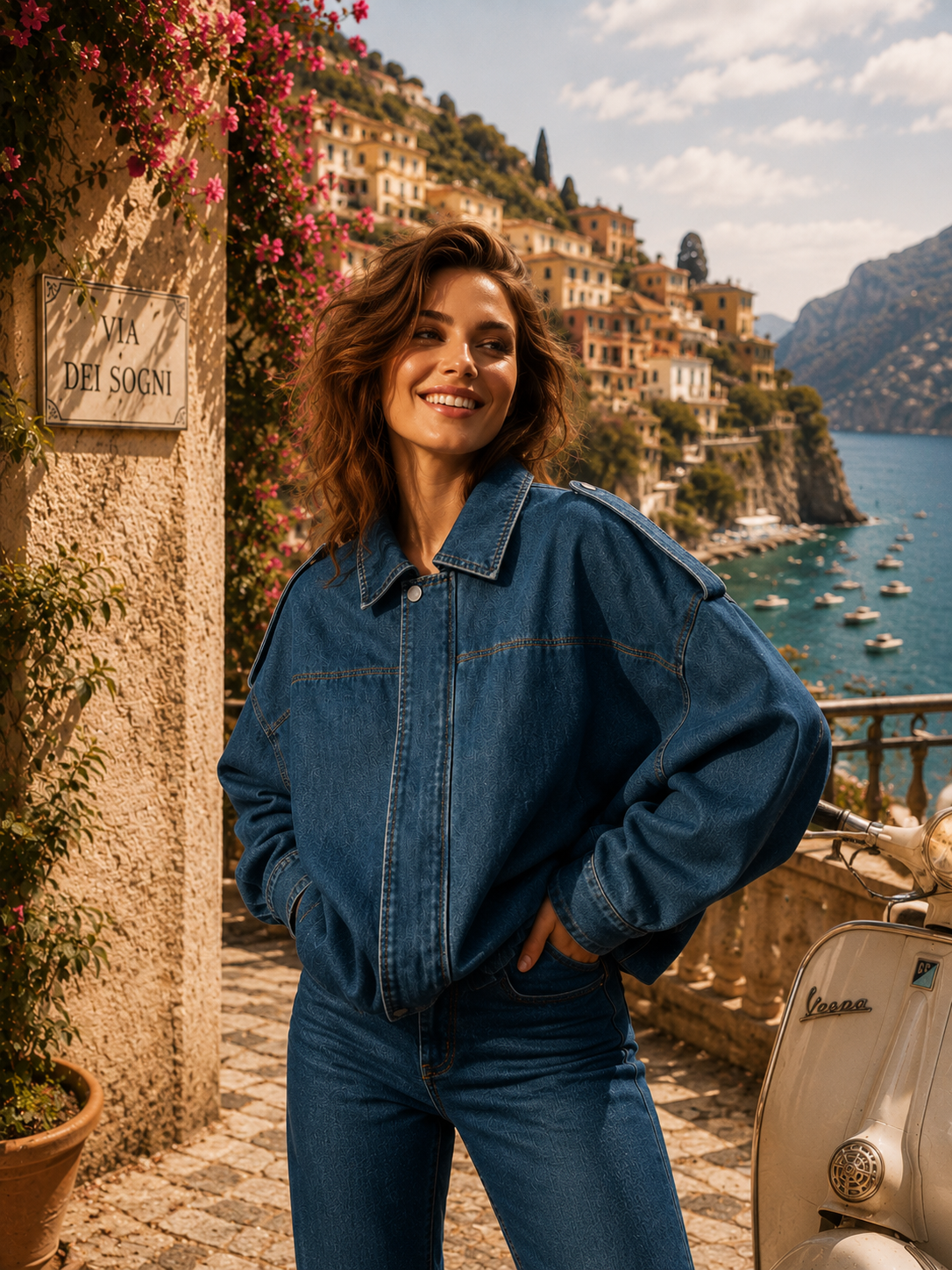 Veste jean Lucia effet ballon