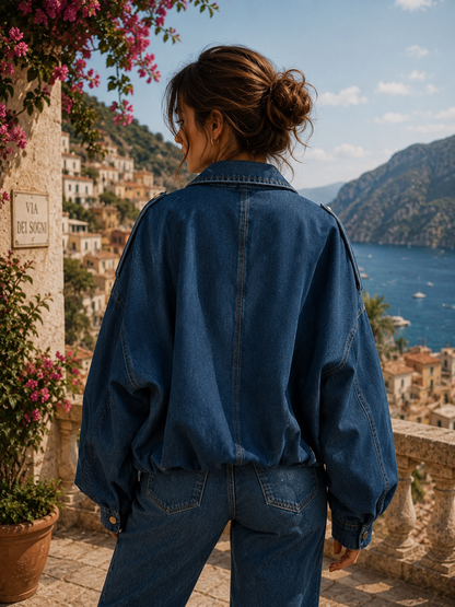 Veste jean Lucia effet ballon