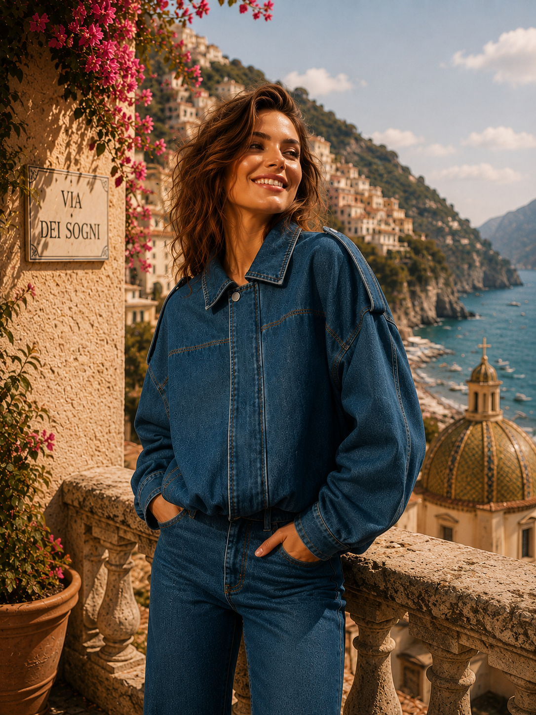 Veste jean Lucia effet ballon