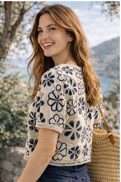Blouse brodée Amélia